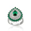 Pear Shape Emerald Ring For Women's