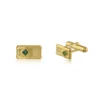 Classic Statement Cufflink Studded With Emerald