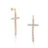 Elegant Grace: Cross Long Drop Earrings