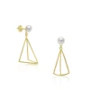 Gold-Plated Dangler Silver Earrings for Timeless Elegance