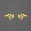 Classic Statement Cufflink Studded With Emerald - Image 3