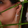 Elegant Grace: Cross Long Drop Earrings - Image 3