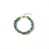 Emerald Chip Bracelet 925 Silver Gold Plated May Birthstone - Image 3