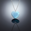 Blue Opal Heart Pendant Necklace Sterling Silver - Image 7