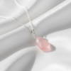 Rose Quartz Gemstone Jewelry in 925 Sterling Silver White Rhodium Plated - Image 6