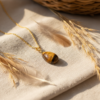 Tiger's Eye Necklace 925 Silver Gold Plated Capricorn - Image 8