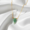 Aventurine Pendant Necklace Gold Plated Chain Virgo - Image 6