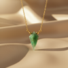 Aventurine Pendant Necklace Gold Plated Chain Virgo - Image 5
