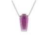 Pink Amethyst Coffin Necklace 925 Silver Virgo Birthstone