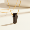 Black Onyx Coffin Pendant Necklace Scorpio - Image 2