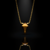 Tiger Eye Crystal Kite Pendant Gold Plated Necklace - Image 8