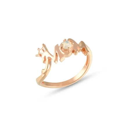 MOM Crown Rose Gold Ring