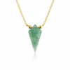 Amazonite Necklace 925 Silver Gold Plated Virgo