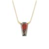 Bloodstone Coffin Necklace 925 Silver Gold-Plated March - Image 11