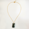 Moss Agate Rectangle Necklace 925 Silver Gold Filled - Image 7