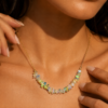 Raw Opal Chip Necklace Silver Gold Filled October Birthstone - Image 2