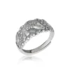 Adjustable Silver Fish Ring with Engraved Details