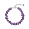 Amethyst Bracelet 925 Silver Rhodium Feb Birthstone