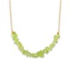 Peridot Chip Bar Necklace 18K Gold Plated August Birthstone