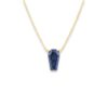 Lapis Lazuli Coffin Necklace 925 Silver Gold Filled Virgo