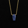 Lapis Lazuli Coffin Necklace 925 Silver Gold Filled Virgo - Image 2