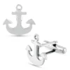 Anchor Sign Silver Cuff-links