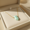Amazonite Point Pendant Gold Chain Necklace Virgo Stone - Image 3