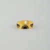 Black Enamel Sunset Silver Ring - Image 4