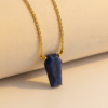 Lapis Lazuli Coffin Necklace 925 Silver Gold Filled Virgo - Image 3