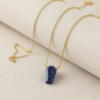 Lapis Lazuli Coffin Necklace 925 Silver Gold Filled Virgo - Image 4