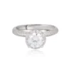 Elegant Round-Cut Engagement Ring in Sterling Silver - Image 5