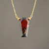 Bloodstone Coffin Necklace 925 Silver Gold-Plated March - Image 10