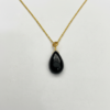 Black Onyx Pendant Necklace 925 Silver Gold Plated Capricorn - Image 9