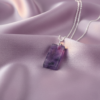 Amethyst Necklace 925 Silver Rhodium Feb Birthstone - Image 2