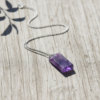 Amethyst Necklace 925 Silver Rhodium Feb Birthstone - Image 3