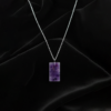 Amethyst Necklace 925 Silver Rhodium Feb Birthstone - Image 4
