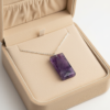 Amethyst Necklace 925 Silver Rhodium Feb Birthstone - Image 8