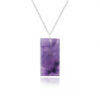 Amethyst Necklace 925 Silver Rhodium Feb Birthstone - Image 9