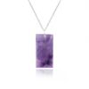 Amethyst Necklace 925 Silver Rhodium Feb Birthstone