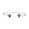 Two-Faced With Stone Design Bangle