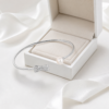 Silver Bow tie Pearl Bangle For Her - Image 7