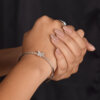 Silver Butterfly Bangle For Her - Image 2