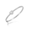 Silver Heart Bangle For Her