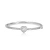 Silver Heart Bangle For Her - Image 2