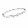 Silver Bangle Heart Shape Stone For Her - Image 3