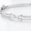 Silver Bangle Heart Shape Stone For Her - Image 4