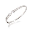 Silver Bangle Heart Shape Stone For Her - Image 5
