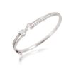 Silver Bangle For Her with Heart shape Stone