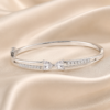 Silver Bangle Heart Shape Stone For Her - Image 6