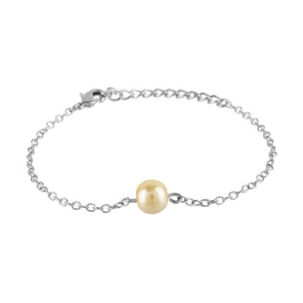 Nothing More Subtle White Pearl Rhodium Plated Bracelet